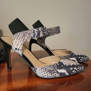Snake print heels